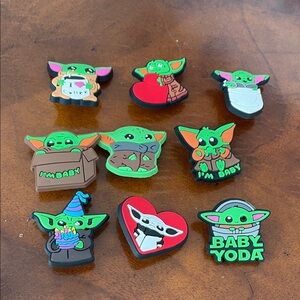 Baby Yoda Shoe Charm Set (9)
